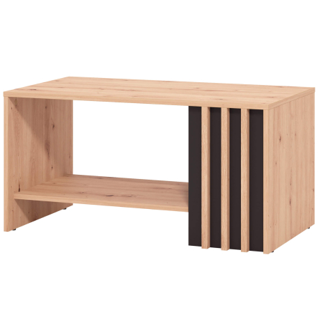 Mesa de Centro LAVAL - Carvalho Artesanato e Preto Mesa de Centro LAVAL - Carvalho Artesanato e Preto