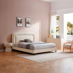 Cama de casal COLETTE - marfim Cama de casal COLETTE - marfim