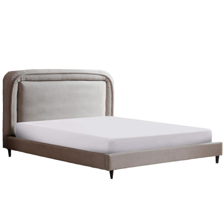 Cama de casal COLETTE - cinzento