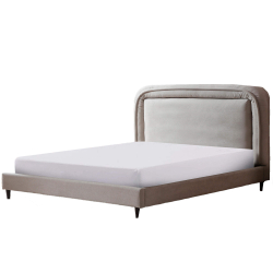 Cama de casal COLETTE - cinzento