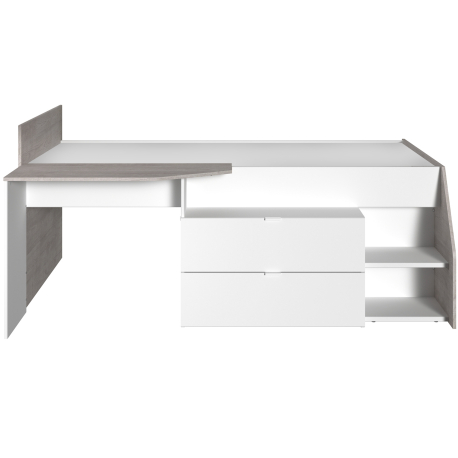MILKY bed with 2 drawers and 1 desk - Camas Altas