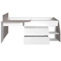 MILKY bed with 2 drawers and 1 desk - Camas Altas