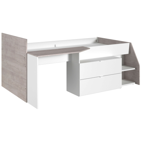 MILKY bed with 2 drawers and 1 desk - Camas Altas