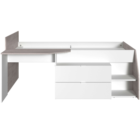 MILKY bed with 2 drawers and 1 desk - Camas Altas
