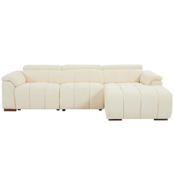 Sofá chaise longue MADAGASCAR relax elétrico - direito - bege Sofá chaise longue MADAGASCAR relax elétrico - direito - bege