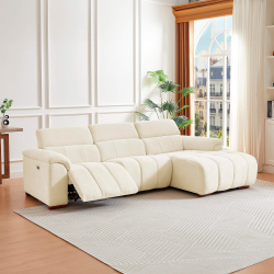 Sofá chaise longue MADAGASCAR relax elétrico - direito - bege Sofá chaise longue MADAGASCAR relax elétrico - direito - bege