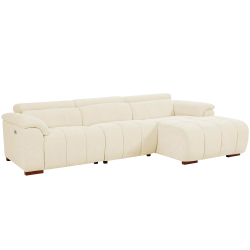 Sofá chaise longue MADAGASCAR relax elétrico - direito - bege Sofá chaise longue MADAGASCAR relax elétrico - direito - bege