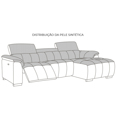Sofá Relax Ch.Longue Direito V/F MADAGASCAR - Sofas Relax