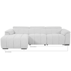 Sofá chaise longue MADAGASCAR relax elétrico - tipologia dos pés Sofá chaise longue MADAGASCAR relax elétrico - tipologia dos pés