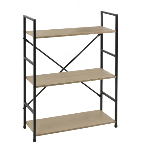 Estante COLORADO com 3 prateleiras (58,5cm) - carvalho e preto