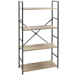 Estante COLORADO com 4 prateleiras (58,5cm) - Carvalho e Preto