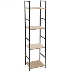 Estante COLORADO com 4 prateleiras (29cm) - carvalho e preto