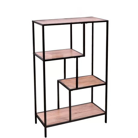 Estante COLORADO com 2 prateleiras (69cm) - Carvalho e Preto