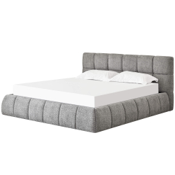 Cama de casal elevatória NEWCASTLE - cinzento - 160/180x200cm