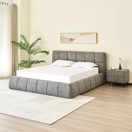 Cama de casal elevatória NEWCASTLE - cinzento - 160/180x200cm Cama de casal elevatória NEWCASTLE - cinzento - 160/180x200cm
