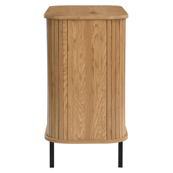 Aparador PASTEUR com 2 portas deslizantes - Carvalho e Preto