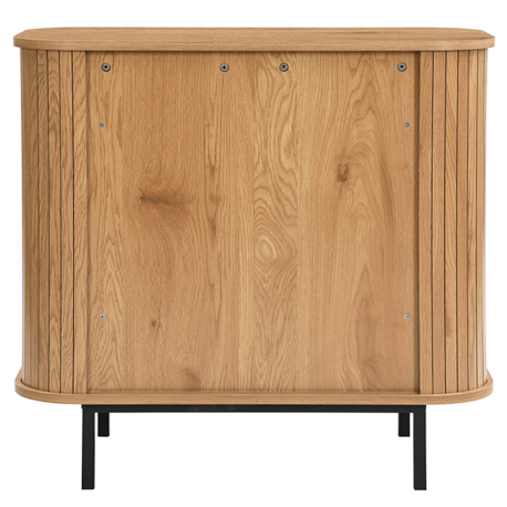 Aparador PASTEUR com 2 portas deslizantes - Carvalho e Preto