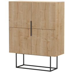 Aparador alto TITAN com 4 portas - carvalho Aparador alto TITAN com 4 portas - carvalho