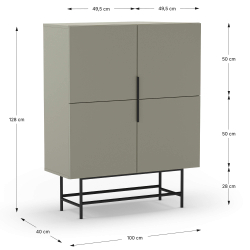 Aparador 4 Portas MIKA (100cm) - Sideboards Aparador 4 Portas MIKA (100cm) - Sideboards