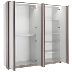 Roupeiro 4 Portas com LED PESARO - Closet with Crash Doors Roupeiro 4 Portas com LED PESARO - Closet with Crash Doors