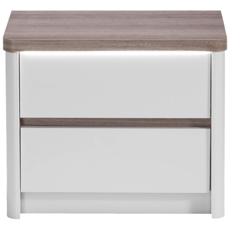 Mesa de cabeceira PESARO com LED - Cinza Brilho e Carvalho Cinza Mesa de cabeceira PESARO com LED - Cinza Brilho e Carvalho Cinza