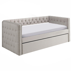 Double bed with castors _