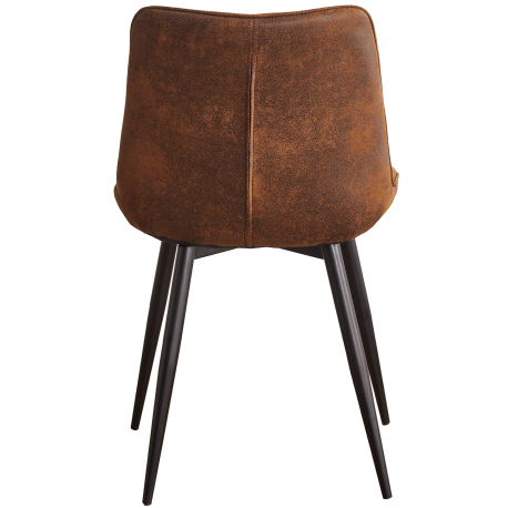 Pack mesa redonda extensível CECILE + 4 cadeiras PRADA - Carvalho Artesanato e Preto Pack mesa redonda extensível CECILE + 4 cadeiras PRADA - Carvalho Artesanato e Preto