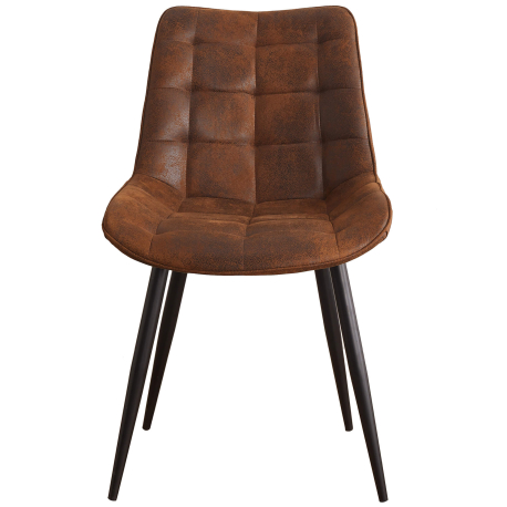 Pack mesa redonda extensível CECILE + 4 cadeiras PRADA - Carvalho Artesanato e Preto Pack mesa redonda extensível CECILE + 4 cadeiras PRADA - Carvalho Artesanato e Preto