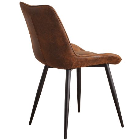 Pack mesa redonda extensível CECILE + 4 cadeiras PRADA - Carvalho Artesanato e Preto Pack mesa redonda extensível CECILE + 4 cadeiras PRADA - Carvalho Artesanato e Preto