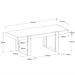 Pack sala de jantar TRAVIS - Carvalho Artesanato e Caxemira