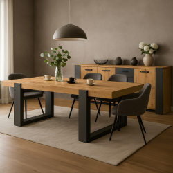 Pack sala de jantar TRAVIS - Carvalho Artesanato e Caxemira