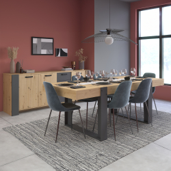 Pack sala de jantar TRAVIS - Carvalho Artesanato e Caxemira