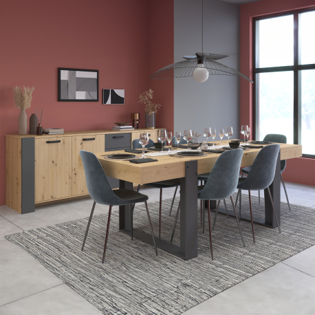 Pack sala de jantar TRAVIS - Carvalho Artesanato e Caxemira