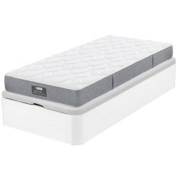 Pack sommier de solteiro CASINO BOX + colchão MOLAFLEX BEM-ESTAR POCKET - Branco