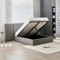 Pack cama de casal elevatória REI + colchão NEW PALACIO - Cinzento