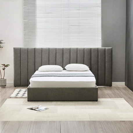 Pack cama de casal elevatória REI + colchão NEW PALACIO - Cinzento