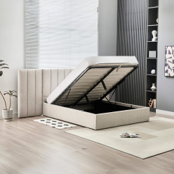 Pack cama de casal elevatória REI + colchão NEW PALACIO - Marfim Pack cama de casal elevatória REI + colchão NEW PALACIO - Marfim