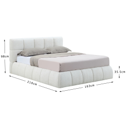 Pack cama elevatória NEWCASTLE + colchão PRESTIGE + 2 mesas de cabeceira - Branco (140cm) Pack cama elevatória NEWCASTLE + colchão PRESTIGE + 2 mesas de cabeceira - Branco (140cm)