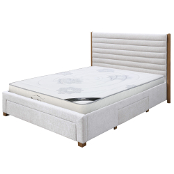Pack cama de casal TEMPLE + colchão NEW PALACIO - Pérola