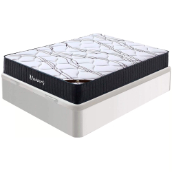 Pack sommier de casal CASINO BOX + colchão UNIVERS (com pegas em madeira)