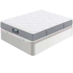 Pack sommier de casal CASINO BOX + colchão MOLAFLEX BEM-ESTAR POCKET (com pegas em madeira) 140/160