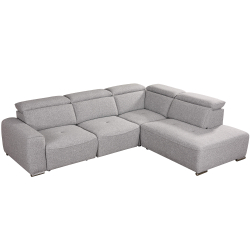 Sofá de Canto LORD com chaise longue- cinzento - esquerda