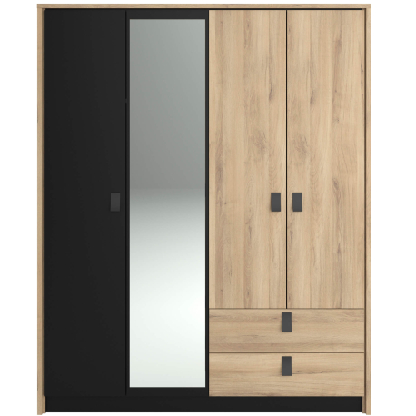 Pack quarto de casal KIERAN - Carvalho e preto Pack quarto de casal KIERAN - Carvalho e preto