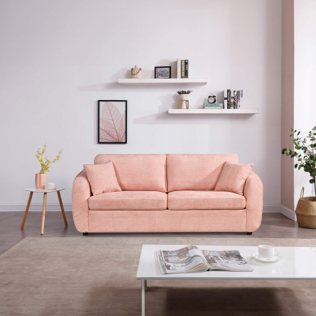 Sofá de 3 lugares CHLOE com cama - rosa velho Sofá de 3 lugares CHLOE com cama - rosa velho