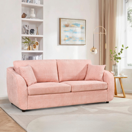 Sofá de 3 lugares CHLOE com cama - rosa velho Sofá de 3 lugares CHLOE com cama - rosa velho