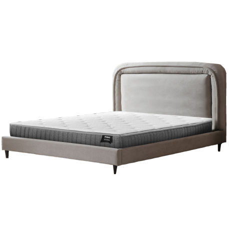 Pack cama de casal COLETTE + colchão ETERNO - cinzento