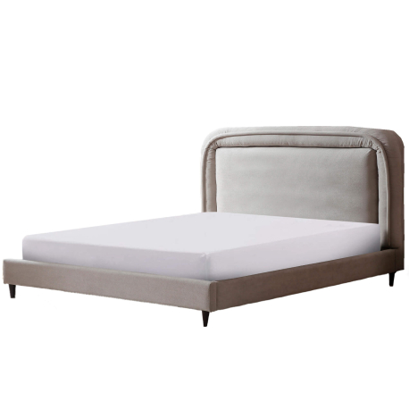 Pack cama de casal COLETTE + colchão ETERNO - cinzento
