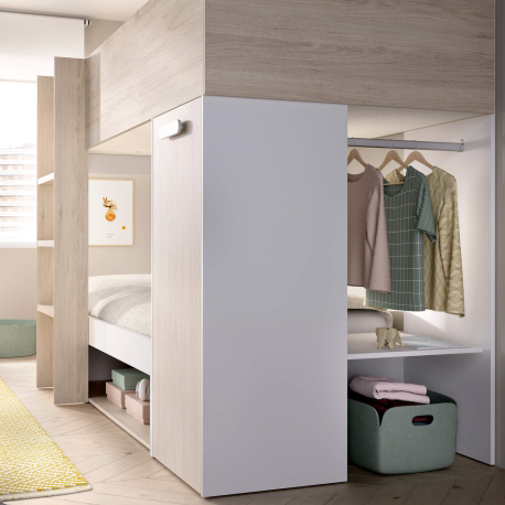 Beliche TWEETY reversível - Carvalho e Branco