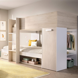 Beliche TWEETY reversível - Carvalho e Branco