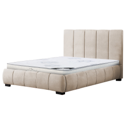 Pack cama de casal elevatória ALBERTO II + colchão NEW PALACIO - bege